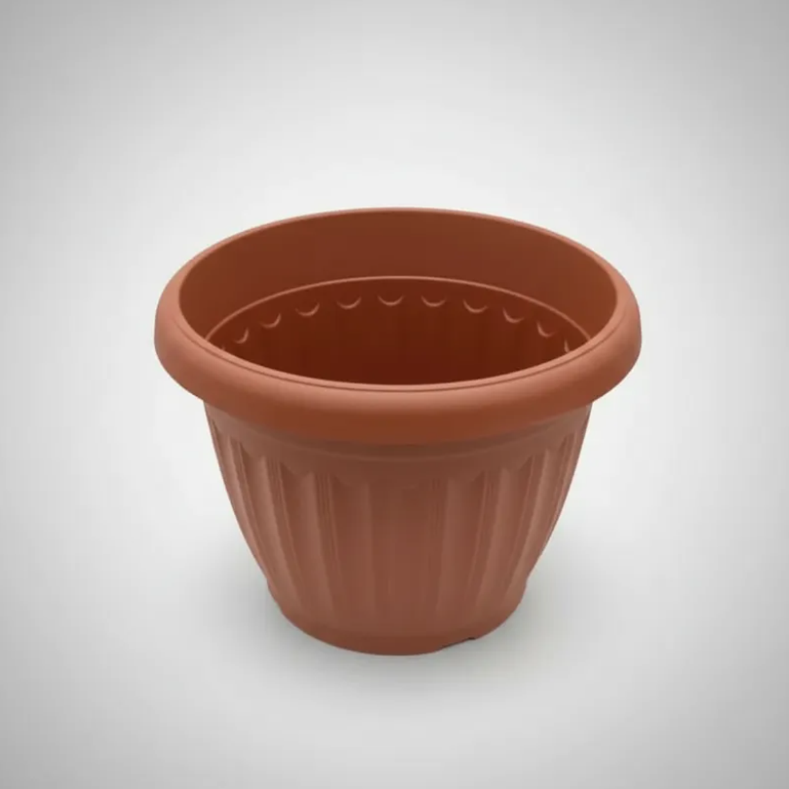 Macetero Plástico Redondo Clásico 17x14.5cm Color Terracota 2