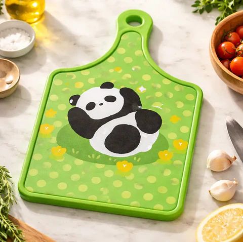 Tabla De Picar Cocina Diseño Panda Kawaii Colgante 30x19cm