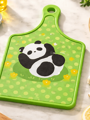 Tabla De Picar Cocina Diseño Panda Kawaii Colgante 30x19cm