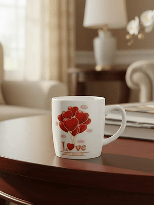 Set Taza San Valentín con Oso y Diseño Love