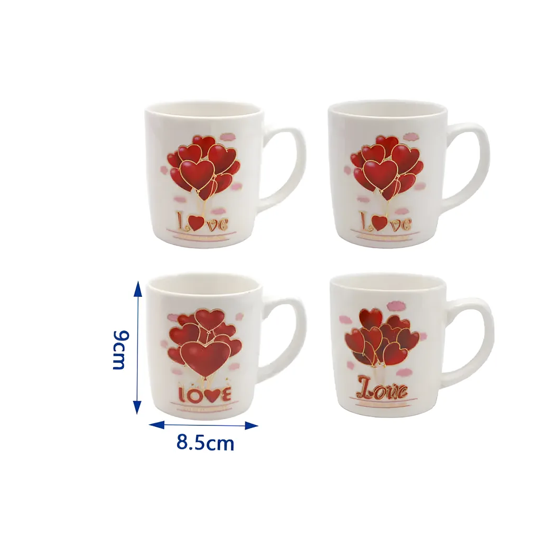 Set Taza San Valentín con Oso y Diseño Love 4