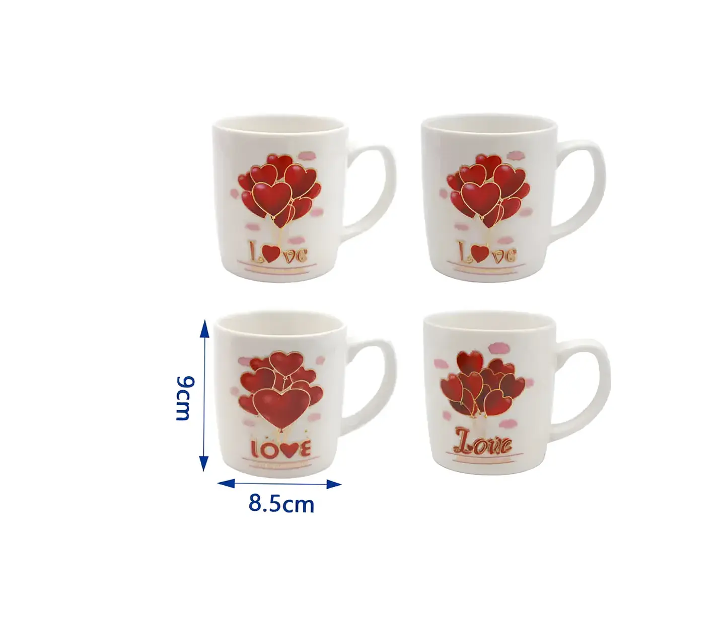 Set Taza San Valentín con Oso y Diseño Love 4