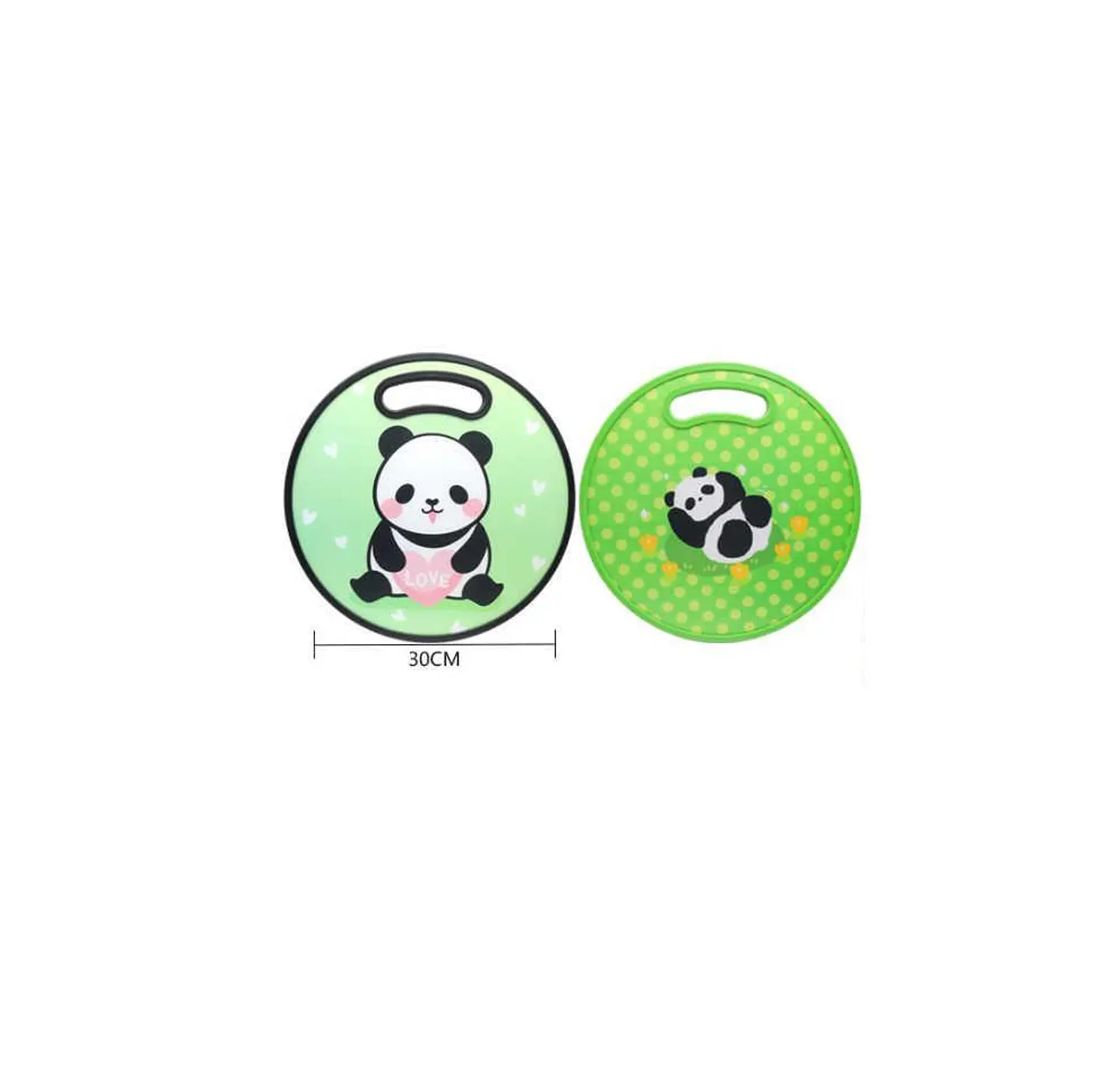 Tabla De Picar Plástica Redonda 30cm Diseño Panda Cocina 6