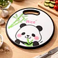 Tabla De Picar Plástica Redonda 30cm Diseño Panda Cocina - Miniatura 4