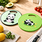 Tabla De Picar Plástica Redonda 30cm Diseño Panda Cocina - Miniatura 1