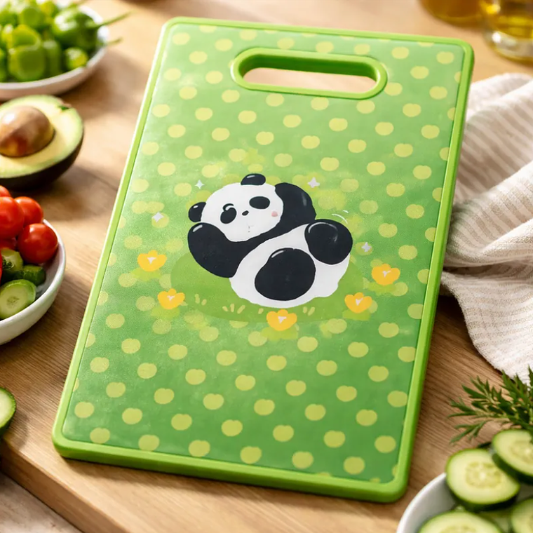 Tabla De Cortar Picar Cocina Diseño Panda Kawaii 37x23cm 6
