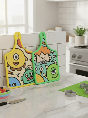 Tabla De Picar Cocina Diseño Infantil Monstruos 30x19cm