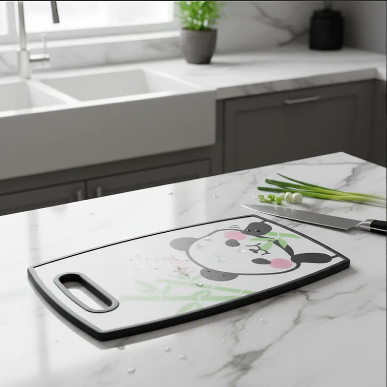 Tabla De Picar Cocina Diseño Panda Kawaii Antideslizante 37cm 5
