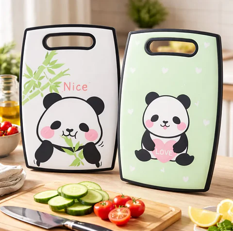 Tabla De Picar Cocina Diseño Panda Kawaii Antideslizante 37cm