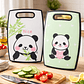 Tabla De Picar Cocina Diseño Panda Kawaii Antideslizante 37cm - Miniatura 1