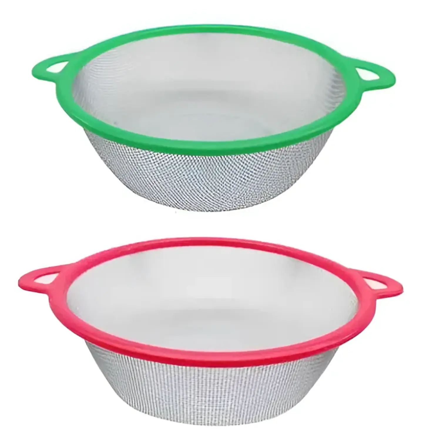 Colador de Cocina Malla Metálica 26 cm Bowl con Asas Plástico 6