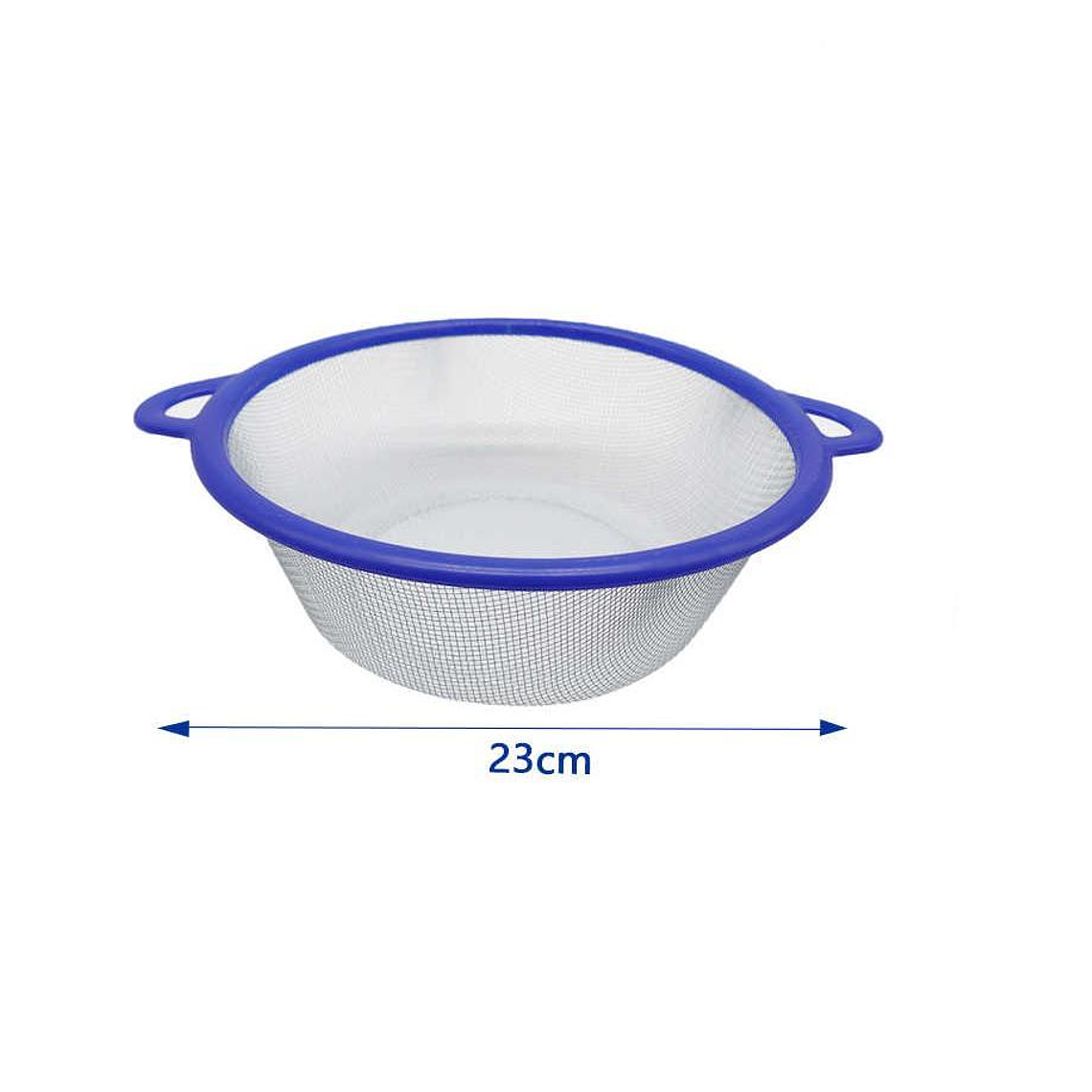 Colador Escurridor De Cocina Malla Metálica 23 Cm Con Asas 3