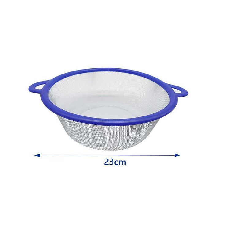Colador Escurridor De Cocina Malla Metálica 23 Cm Con Asas 3