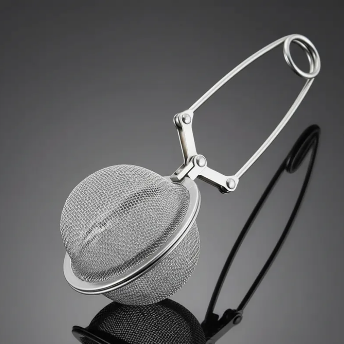 Infusor De Té Colador Tipo Pinza Bola Acero Inoxidable 16.5cm 4