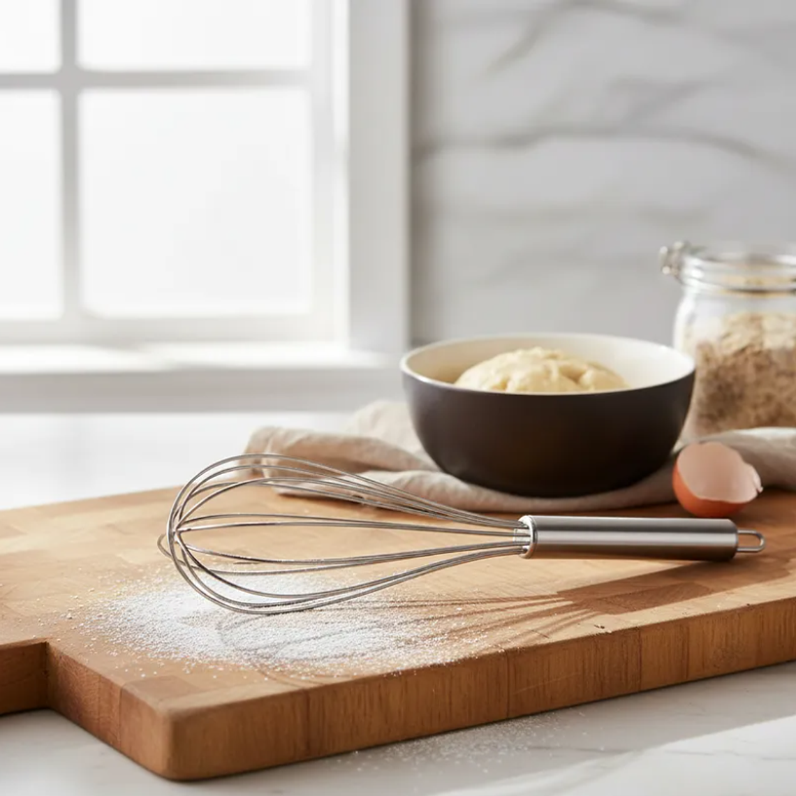 Batidor De Globo Manual Acero Inoxidable 30 Cm Repostería 12pcs 1