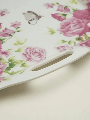 Bandeja Plástica Para Servir Con Asas 40cm Varios Diseños