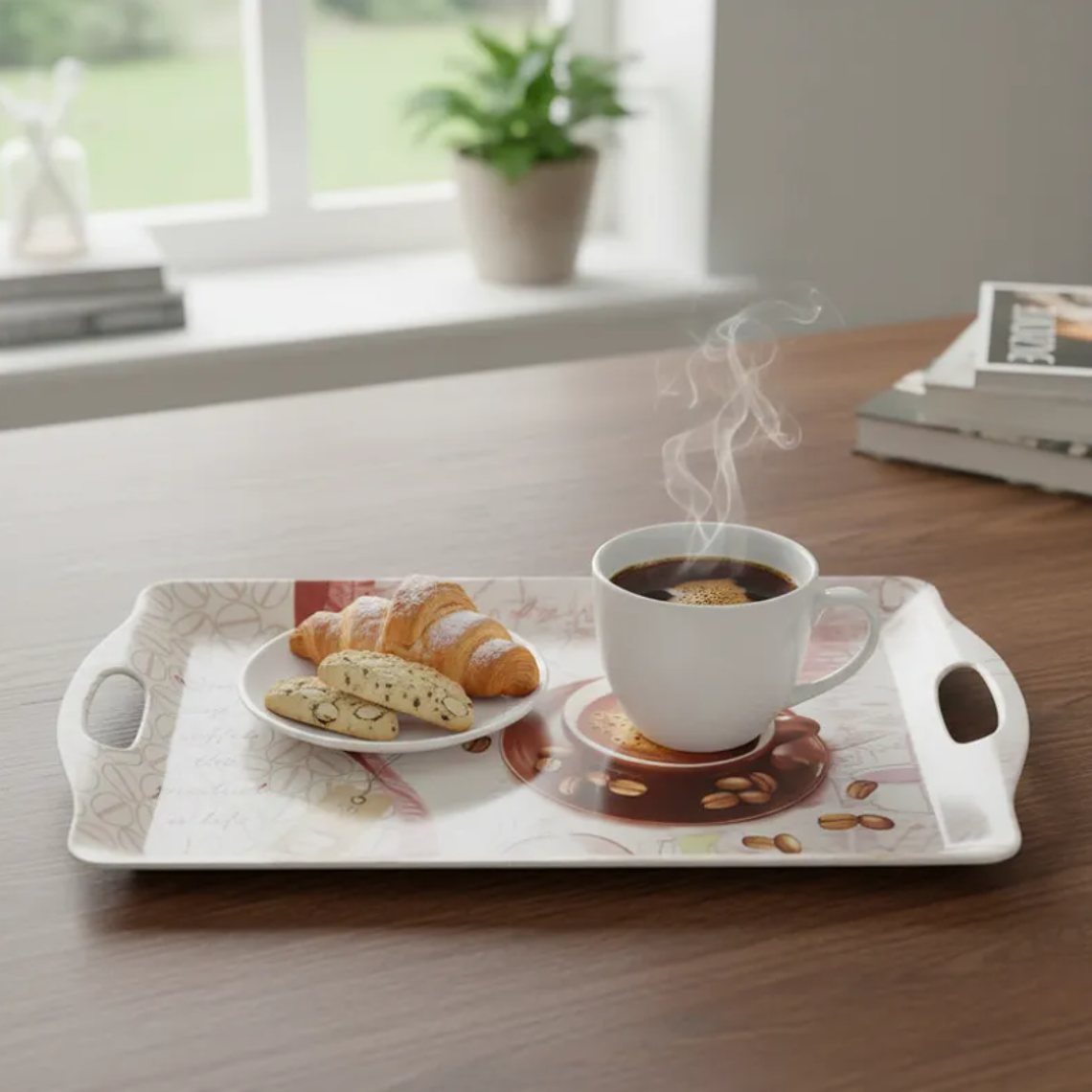 Bandeja Plástica Para Servir Con Asas 40cm Varios Diseños 1