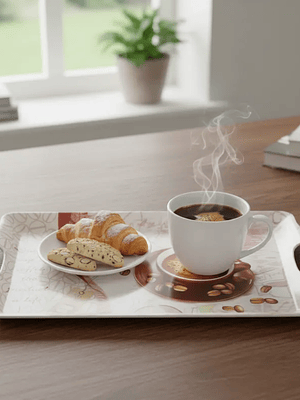 Bandeja Plástica Para Servir Con Asas 40cm Varios Diseños