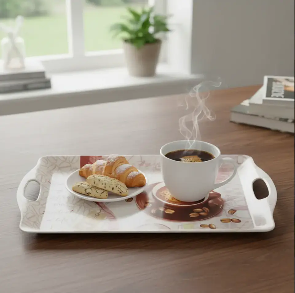 Bandeja Plástica Para Servir Con Asas 40cm Varios Diseños 1