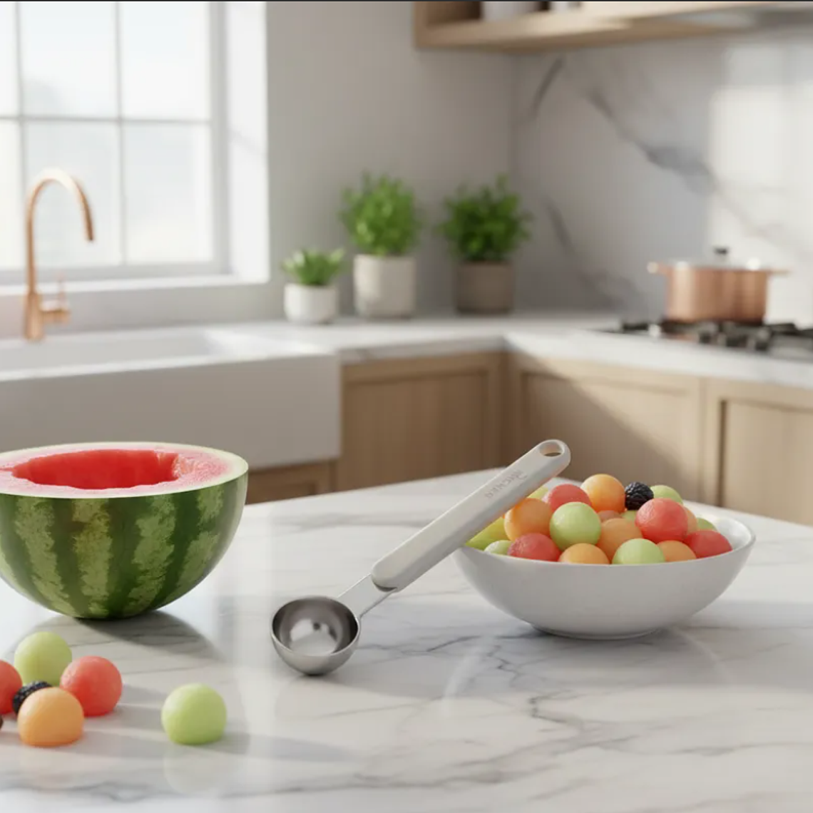 Sacabocados de acero inoxidable para frutas 16.5cm 5