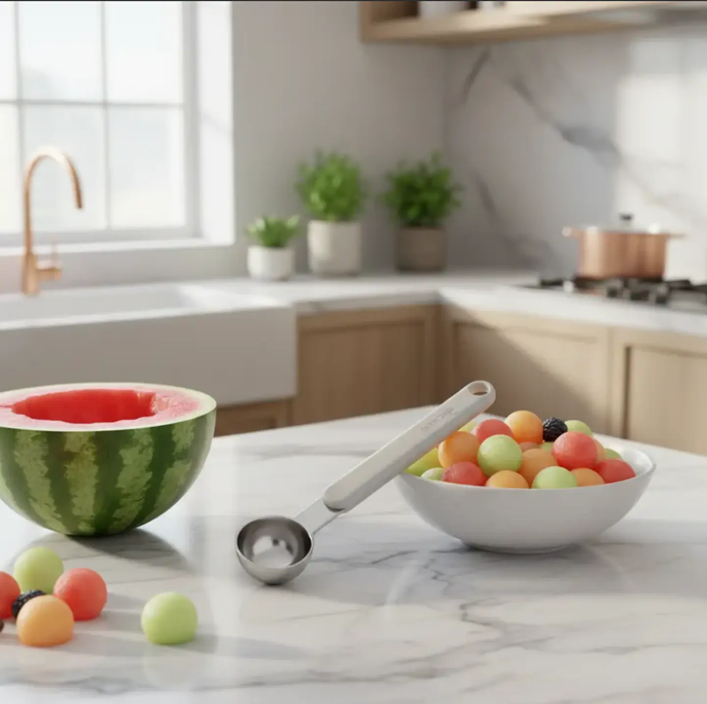 Sacabocados de acero inoxidable para frutas 16.5cm 5