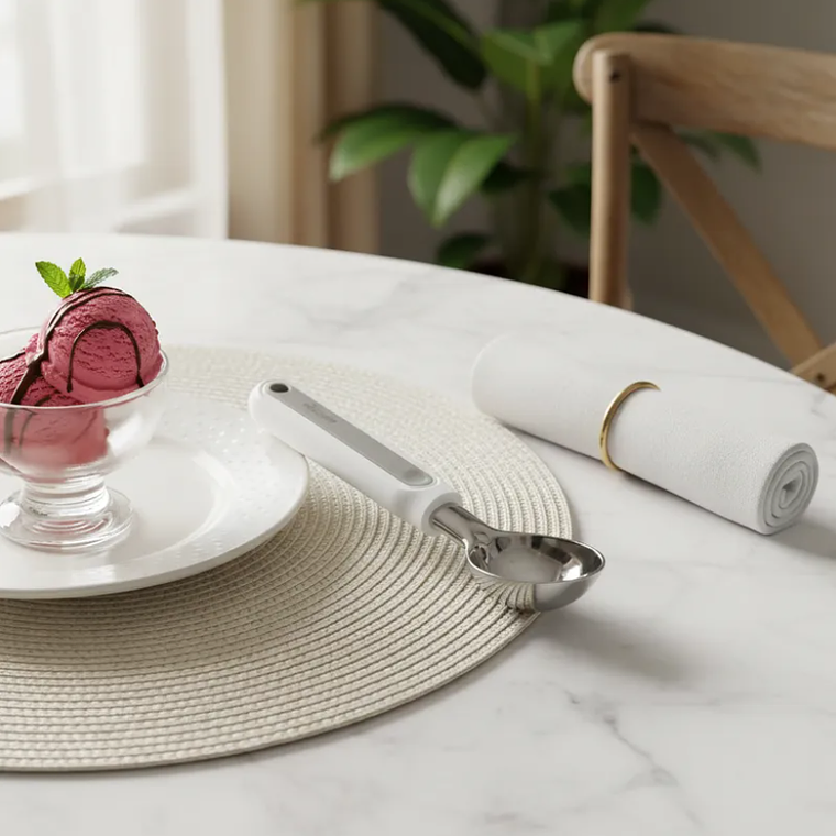 Cuchara Para Helado De Acero Inoxidable Repostería 19.5cm 1