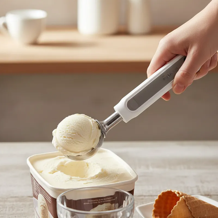 Cuchara Para Helado De Acero Inoxidable Repostería 19.5cm 3