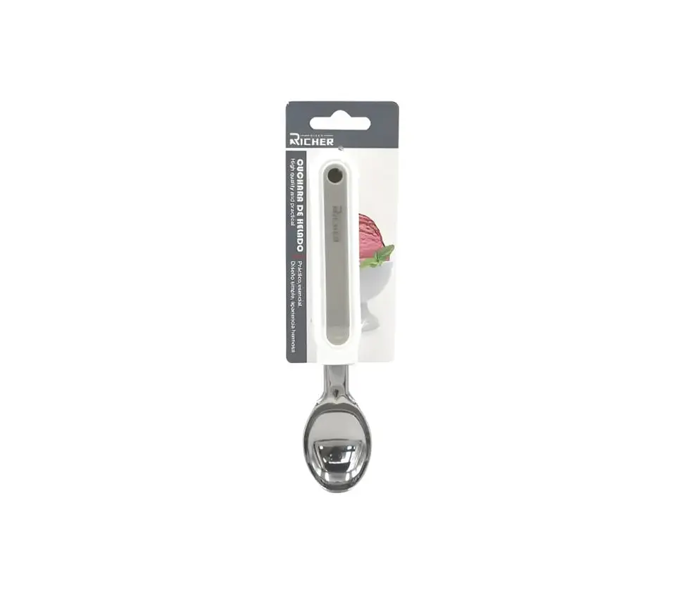 Cuchara Para Helado De Acero Inoxidable Repostería 19.5cm 5