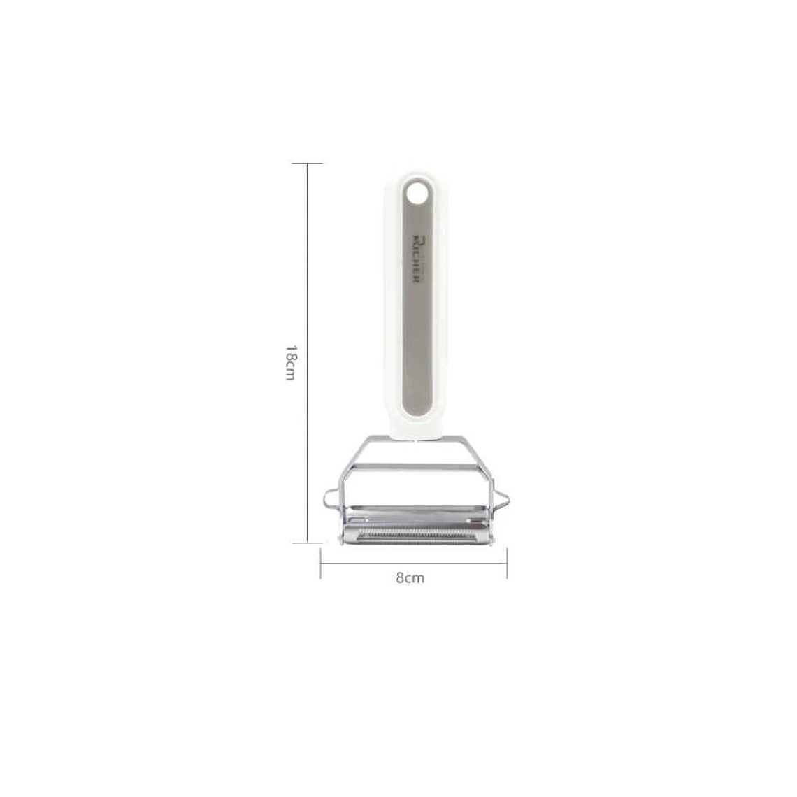 Pelador De Verduras Ancho  Acero Inoxidable Multifunción 3