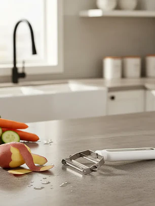 Pelador De Verduras Ancho  Acero Inoxidable Multifunción