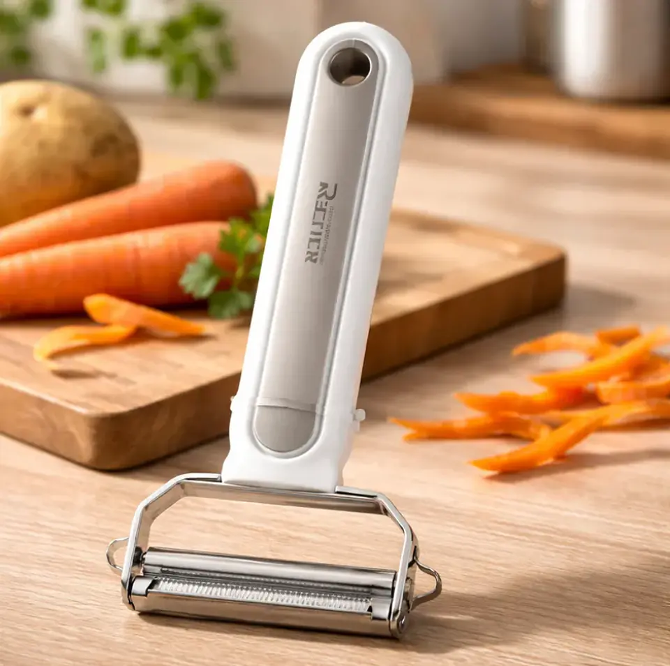 Pelador De Verduras Ancho  Acero Inoxidable Multifunción 1