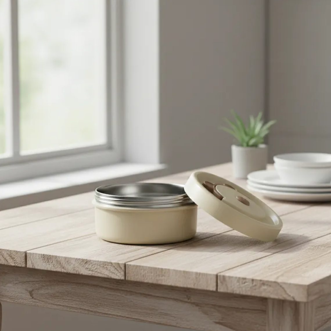 Set Lonchera Térmica Infantil 3 Potes Apilables Diseño Oso 4