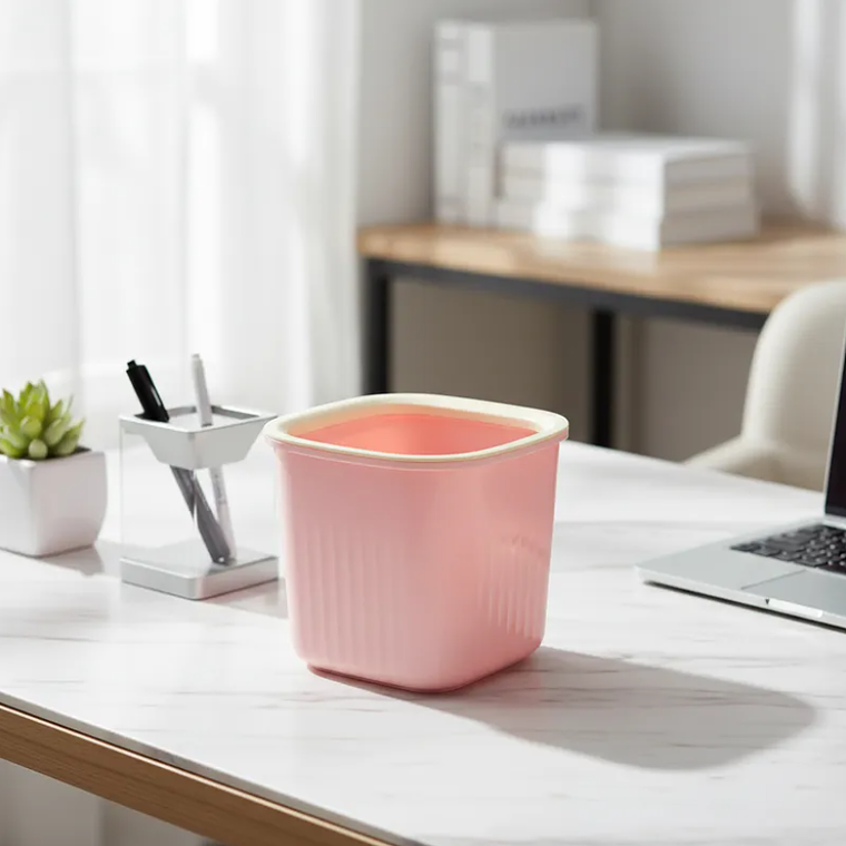 Papelero Basurero Pequeño Escritorio  Plástico 15x14cm 3