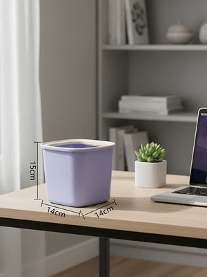 Papelero Basurero Pequeño Escritorio  Plástico 15x14cm