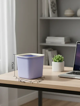 Papelero Basurero Pequeño Escritorio  Plástico 15x14cm
