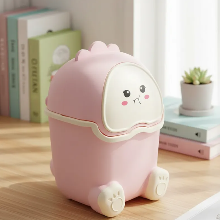 Basurero Papelero Kawaii Dinosaurio Escritorio Infantil 2