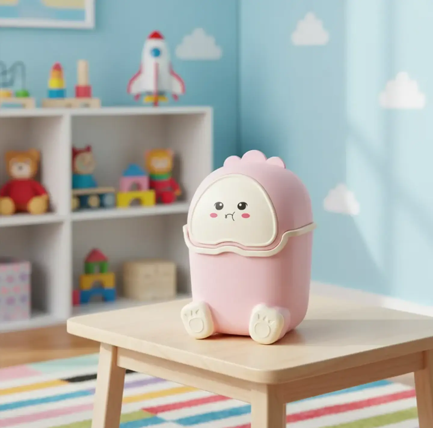 Basurero Papelero Kawaii Dinosaurio Escritorio Infantil 4