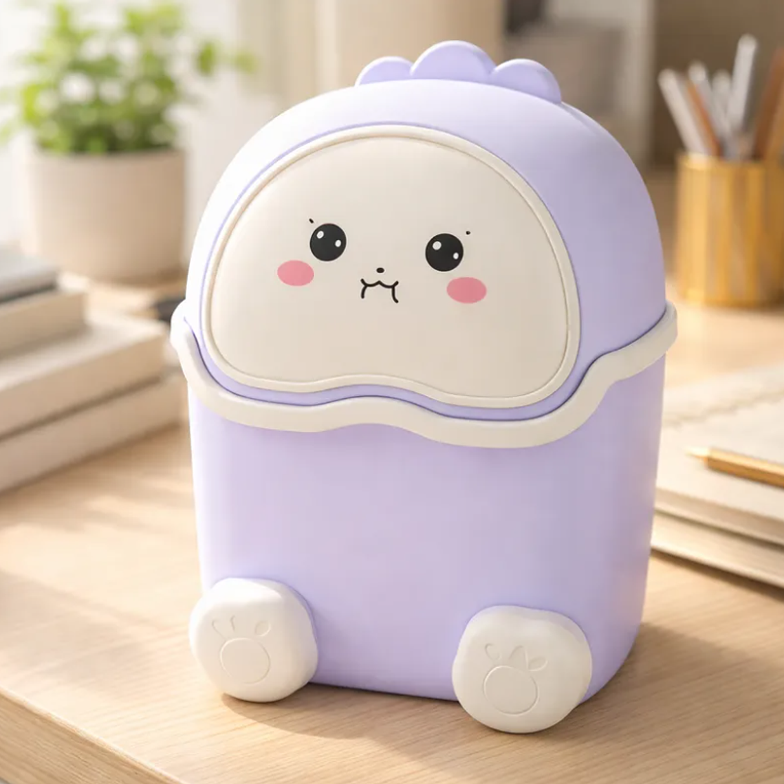 Basurero Papelero Kawaii Dinosaurio Escritorio Infantil 1