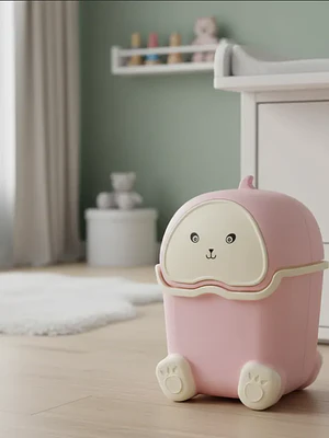 Basurero Papelero Infantil Kawaii Con Tapa Vaivén 
