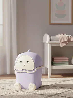 Basurero Papelero Infantil Kawaii Con Tapa Vaivén 