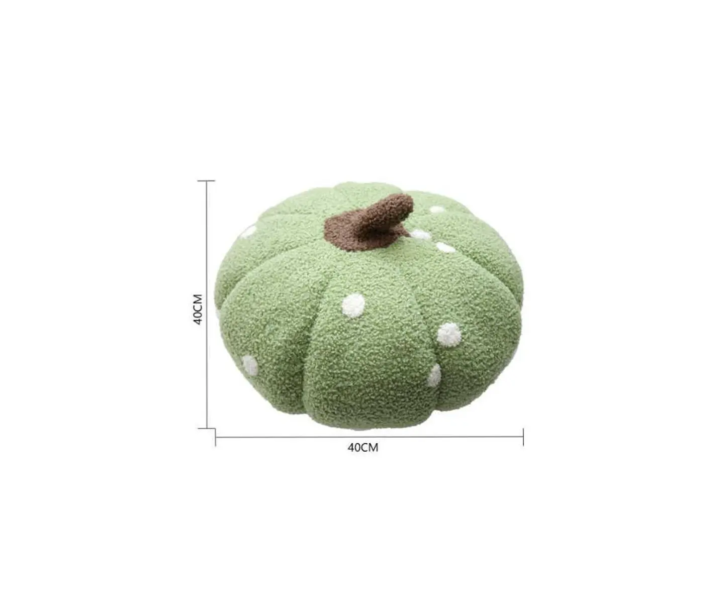 Cojín Decorativo Peluche Forma Calabaza con  Lunares 40cm 3