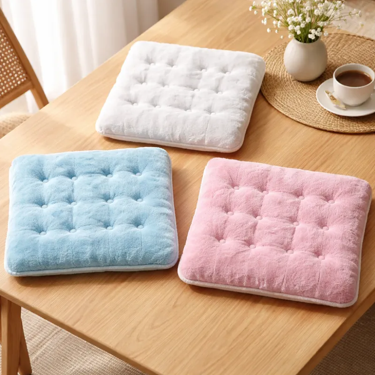 Cojín Para Silla Cuadrado De Felpa Acolchado Varios Colores 5