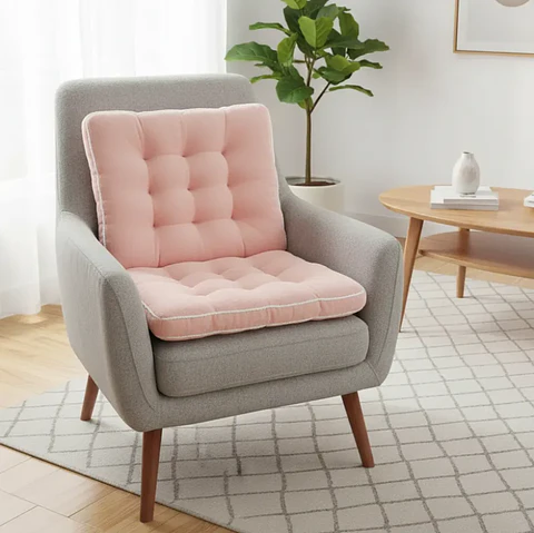 Cojín Para Silla Cuadrado De Felpa Acolchado Varios Colores