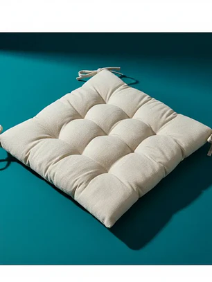 Cojín Para Silla Asiento Capitoné Con Amarras Varios Colores