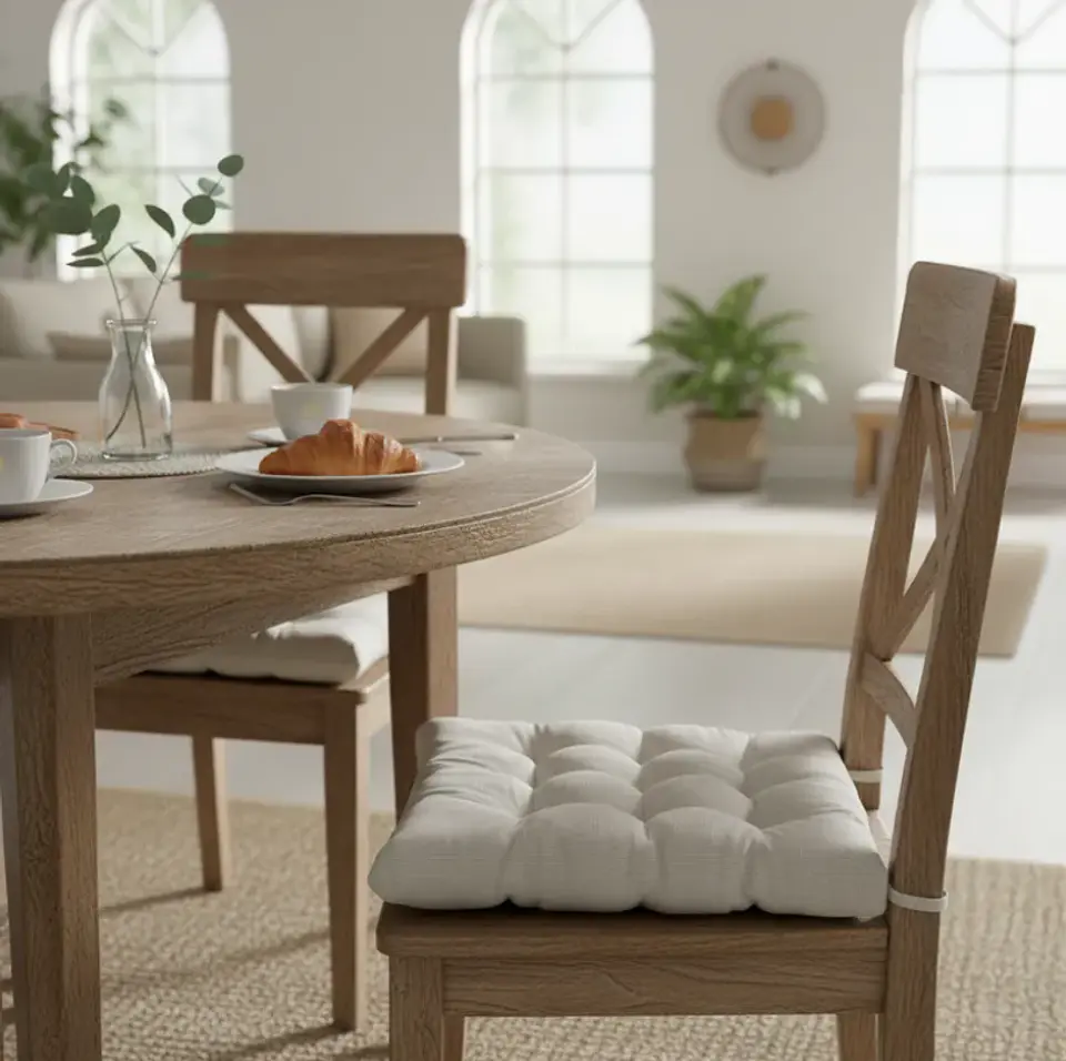 Cojín Para Silla Asiento Capitoné Con Amarras Varios Colores 1