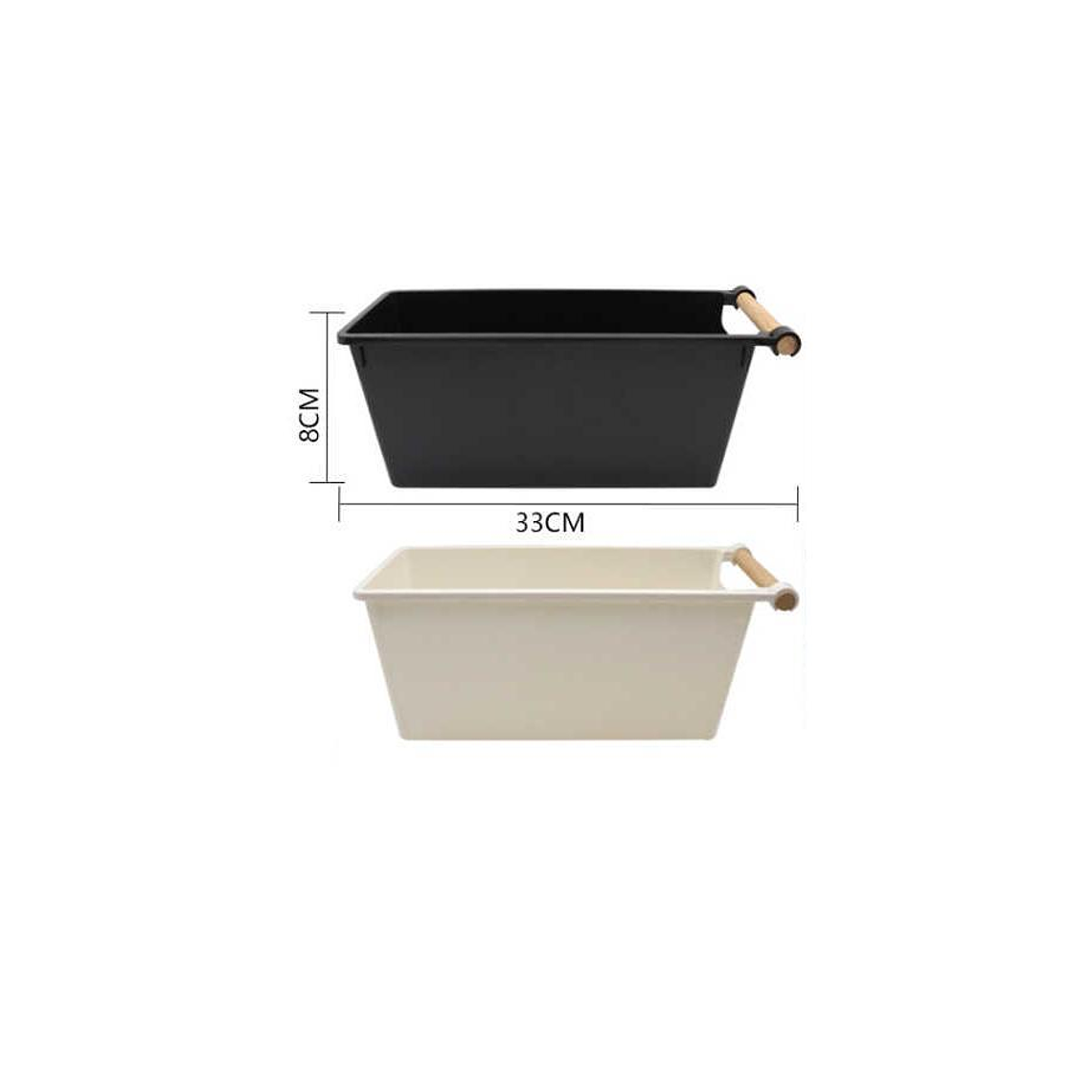 Canasto Organizador Plástico Multiuso Con Asas  33cm 2