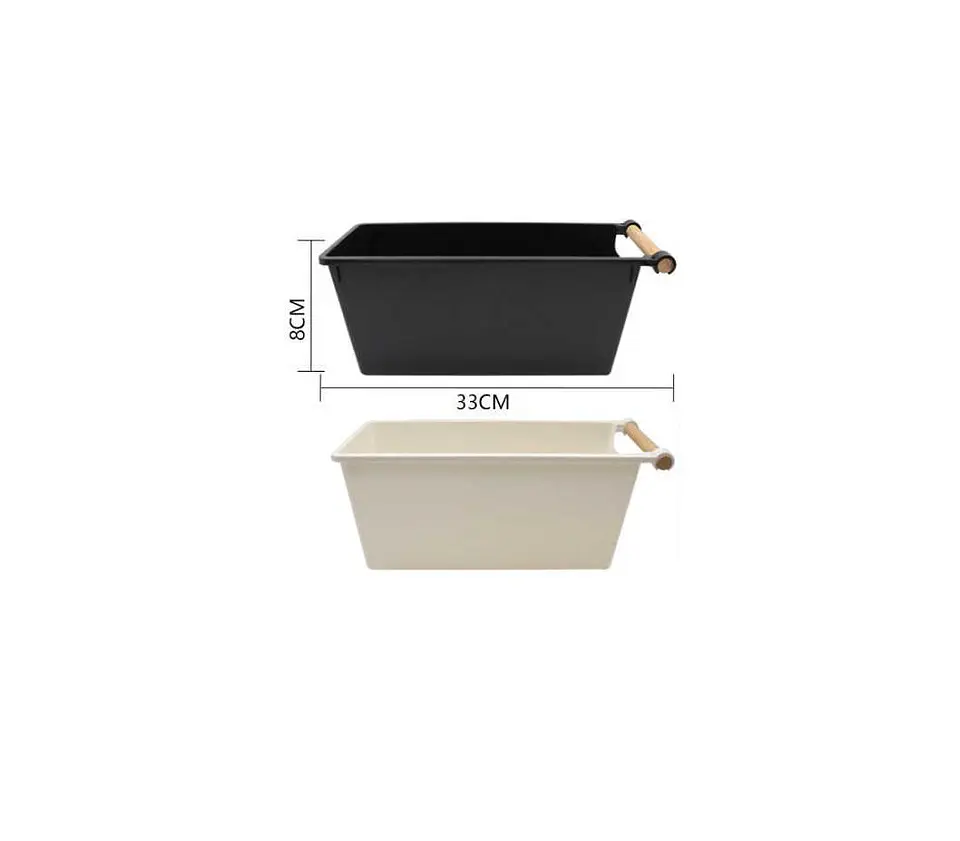 Canasto Organizador Plástico Multiuso Con Asas  33cm 2