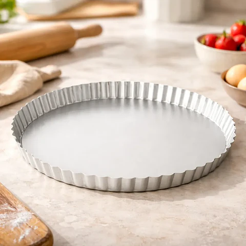 Molde Tartera Acanalada Desmontable 28 Cm Para Pie Kuchen