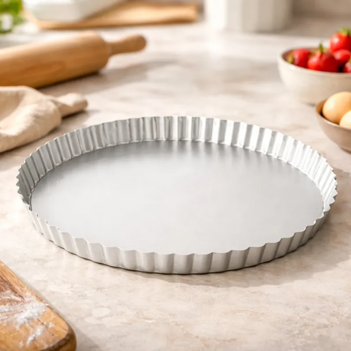 Molde Tartera Acanalada Desmontable 28 Cm Para Pie Kuchen 1