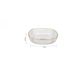 Fuente Ensaladera Plástico Acanalado Borde Dorado 17cm  - Miniatura 4
